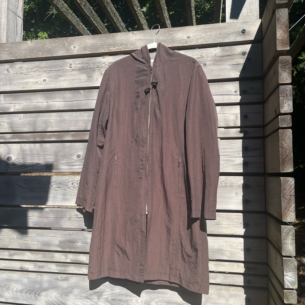 Brown Hooded Long Coat